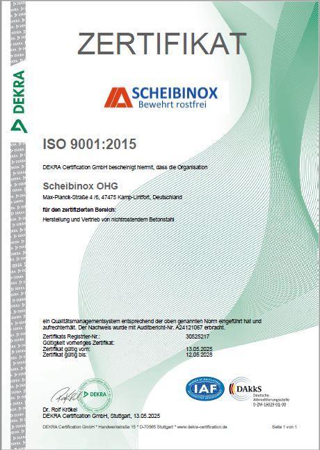 ISO 9001 Zertifizierung