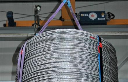 coiled steel after packaging